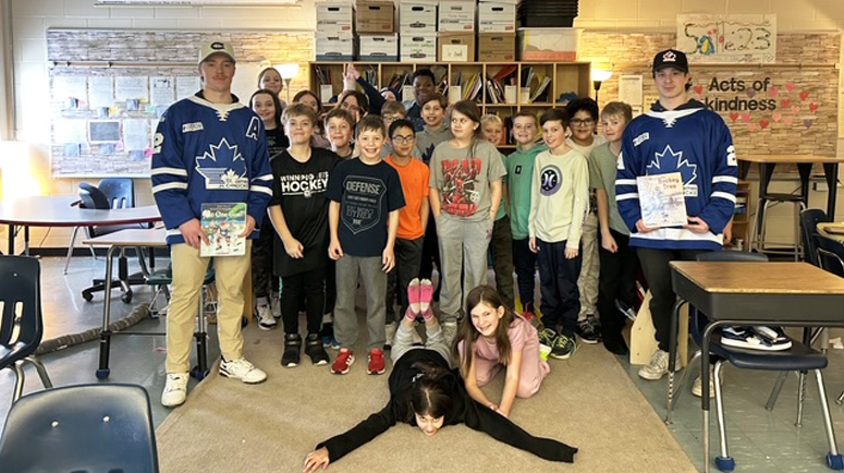 St. James Jr. Canucks Participate in I love to Read Month