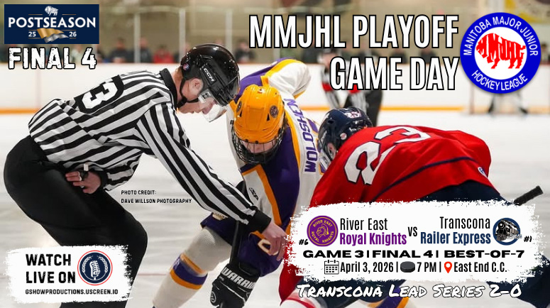 Watch Live, Game 3 - River East Royal Knights at Transcona Railer Express