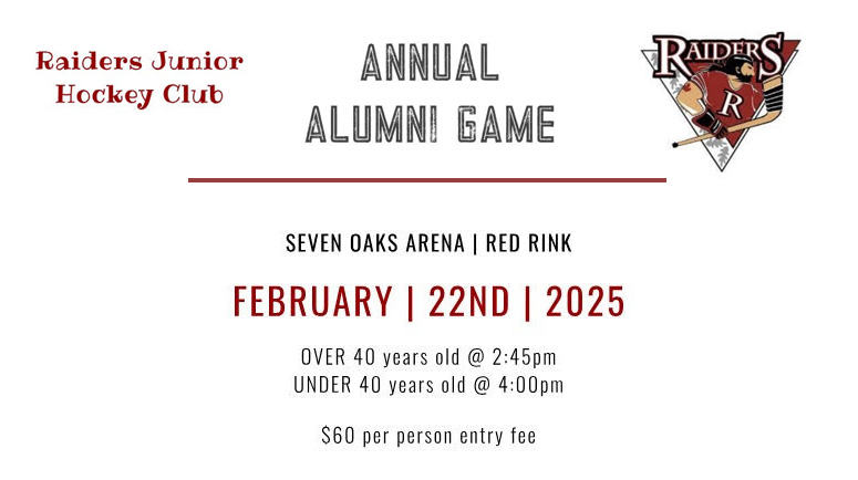 Raiders Jr. Hockey Club Anual Alumni Game