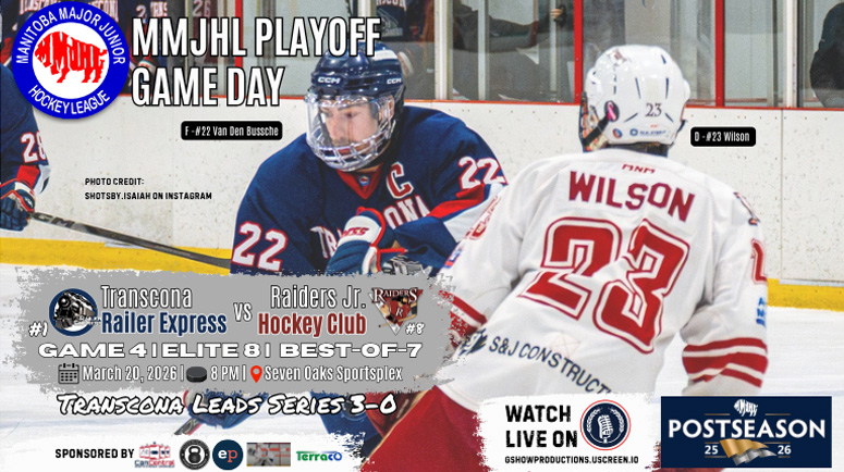 Watch Live - Game 4 Transcona Railer Express at Raiders Jr. Hockey Club
